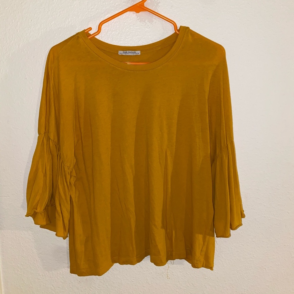 Mustard yellow Zara top